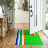 Geometric Modern Vibrant Vertical Stripe Multi-Color Area Rug