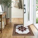 Ornate Gold Border Persian Medallion Rug