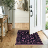 Purple Celestial Floral Area Rug
