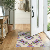 Purple Floral Vintage Purple Floral Medallion Area Rug