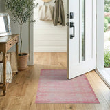Blush Pink Abstract Organic Area Rug