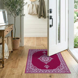 Traditional Persian Red Ornate Red Persian Medallion Rug