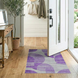 Purple Geometric Modern Purple Geometric Abstract Area Rug