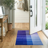 Purple to Blue Gradient Geometric Area Rug