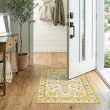 Yellow Floral Vintage Yellow Floral Vintage Area Rug