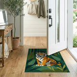 Geometric Jungle Tiger Area Rug