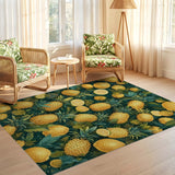 ODIKA Tropical Pineapple & Lemon Fruit Pattern Washable Area Rug