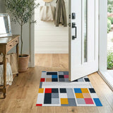 Multi-color and Patterns Vibrant Geometric Patchwork Area Rug