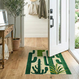 Bold Green Cactus Southwestern Area Rug