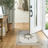 Ornate Gold Medallion Area Rug