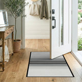 Geometric Modern Black and White Black White Gradient Stripe Area Rug