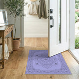 Purple Ornate Floral Mandala Area Rug