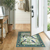 Blue Birds on Blossoming Branches Rug