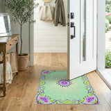Vintage Floral Starburst Area Rug