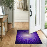 Radiant Purple Sunburst Area Rug