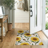 Whimsical Sunflower Bee Garden Area Rug