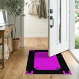 Vibrant Purple Pixel Art Geometric Area Rug