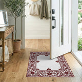 Red Ornate Border Ornate Red Floral Border Area Rug