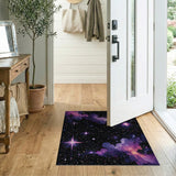 Purple Cosmic Nebula Galaxy Area Rug