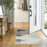 Grey Sweeping Grey Abstract Area Rug