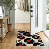 Geometric Modern Retro Vinyl Records Area Rug