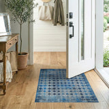 Blue Diamond Distressed Vintage Area Rug