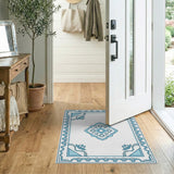 Blue Persian Medallion Area Rug