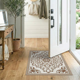 Ornate Brown Medallion Persian Area Rug