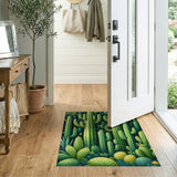 Lush Green Cactus Succulent Area Rug