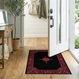 Traditional Persian Red Ornate Red Mandala Persian Area Rug