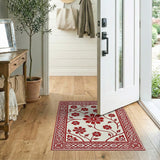 Ornate Traditional Persian Ornate Red Floral Persian Area Rug