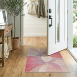 Abstract Blush Organic Area Rug