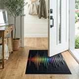 Rainbow Spectrum Bar Geometric Area Rug