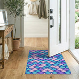 Mermaid Scales Area Rug - Pink Purple Teal