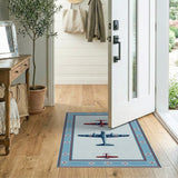 Vintage WWII Bomber Airplane Area Rug