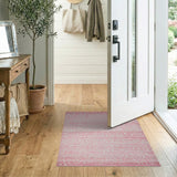 Blush Pink Speckled Abstract Area Rug