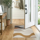 Layered Abstract Wave Area Rug