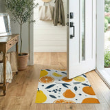 Retro Citrus Fruit Pattern Area Rug