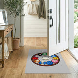 Smiley Pool Balls Cartoon Area Rug