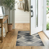 Diamond Grey Geometric Diamond Area Rug