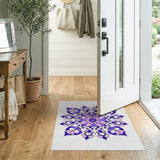 Floral Vintage Purple Floral Mandala Area Rug