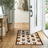 Cute Brown Teddy Bear Scatter Area Rug