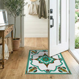 Teal Persian Medallion No. 15 Area Rug