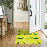 Zesty Yellow Lemon Slices Area Rug