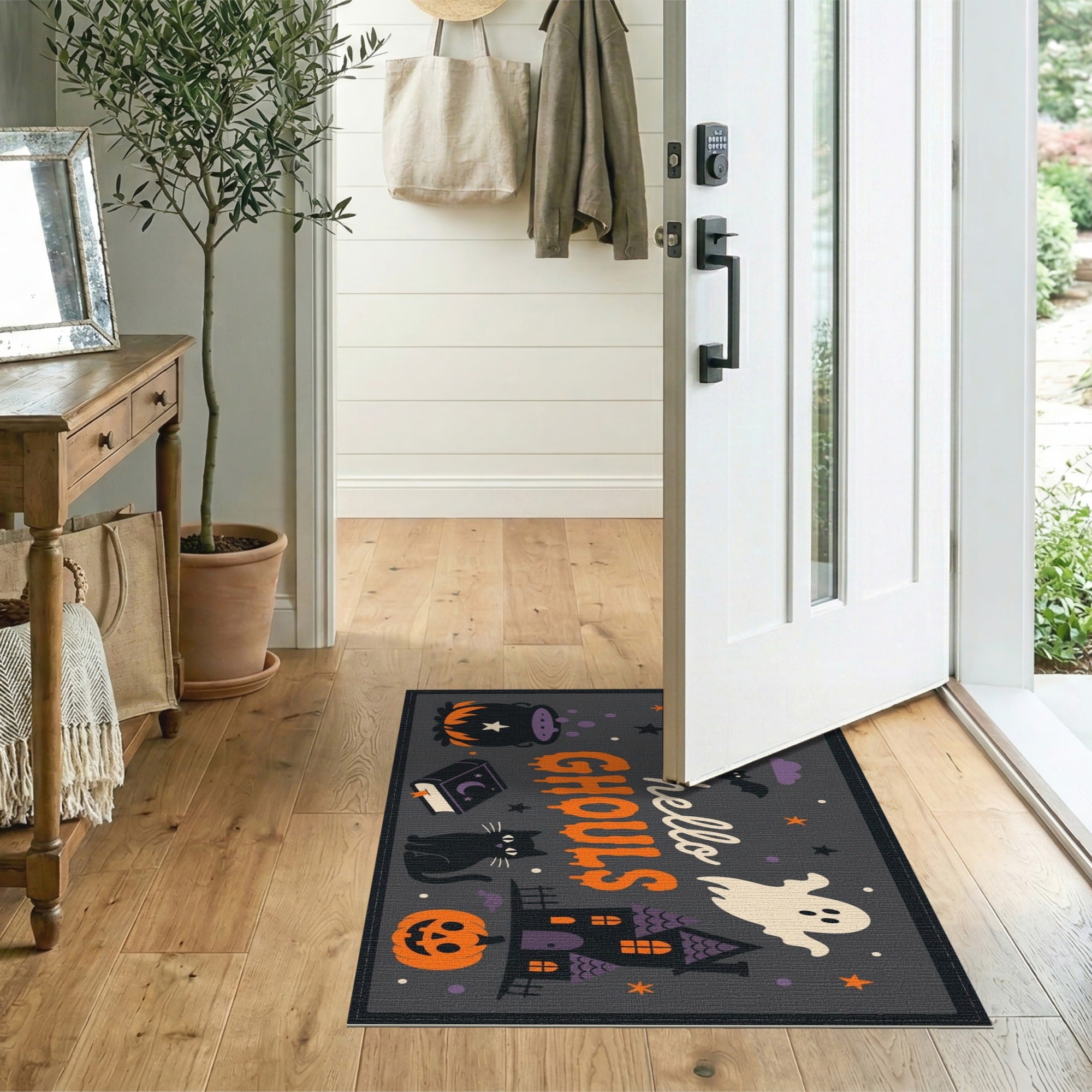 Hello Ghouls Halloween Kids Area Rug