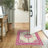 Pink Floral Medallion Vintage Floral Vintage Area Rug