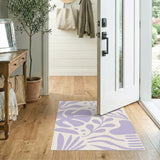 Abstract Area Purple Abstract Area Rug
