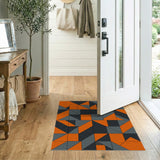 Orange Geometric Modern Orange Geometric Modern Area Rug