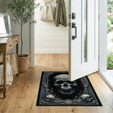 Gothic Skull Baroque Frame Area Rug