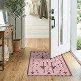 Pink Heritage Tribal Geometric Area Rug